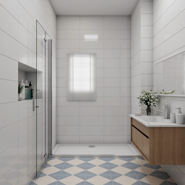 Falttür 80x195cm für Walk-In Duschwand - 6mm Nano-ESG faltbar/drehbar - Image 3