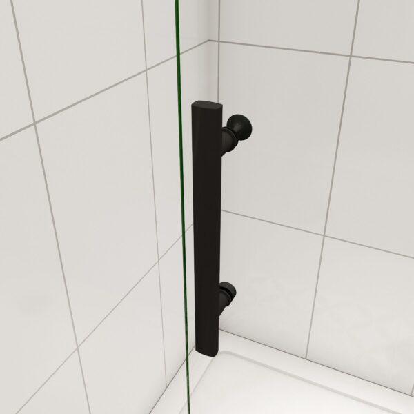 Faltbare Walk-In Duschwand 110 x 185cm Schwarz 6mm Nano-ESG Falttür - Image 7