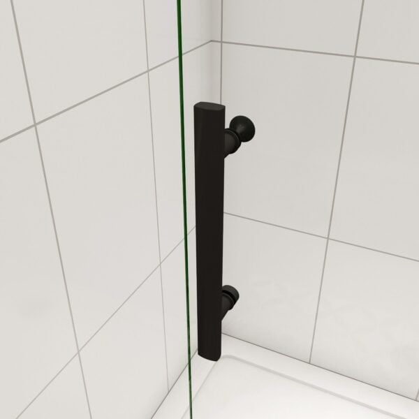 Faltbare Walk-In Duschwand 90x185cm Schwarz 6mm Nano-ESG Falttür - Image 7
