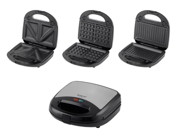 Michelino 3-in-1 Sandwichmaker 750 Watt schwarz - Modell 29061 - Image 1