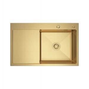 IRMA 78x49 cm Edelstahl-Spüle SET mit Siphon, Spender & Korb für die Küche