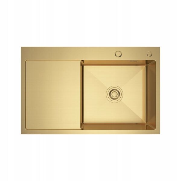IRMA 78x49 cm Edelstahl-Spüle SET mit Siphon, Spender & Korb für die Küche