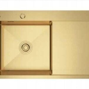 IRMA 78x49 cm Stahlspüle SET mit Siphon, Spender & Korb für die Küche