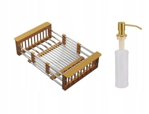 IRMA 78x49 cm Stahlspüle SET mit Siphon, Spender & Korb für die Küche - Image 2