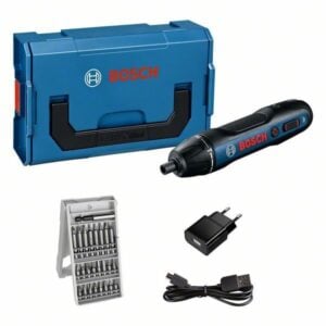 Bosch GO Akku-Schrauber mit 25-tlg. Bit-Set, PH2, Ladegerät, L-BOXX