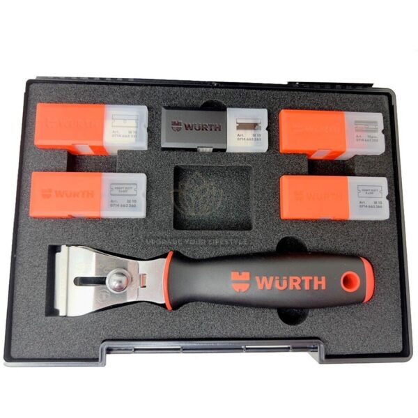 Würth 2K Klingenschaber Set 52tlg für Glas, Kleber & Kochfeld 0714663380 - Image 1