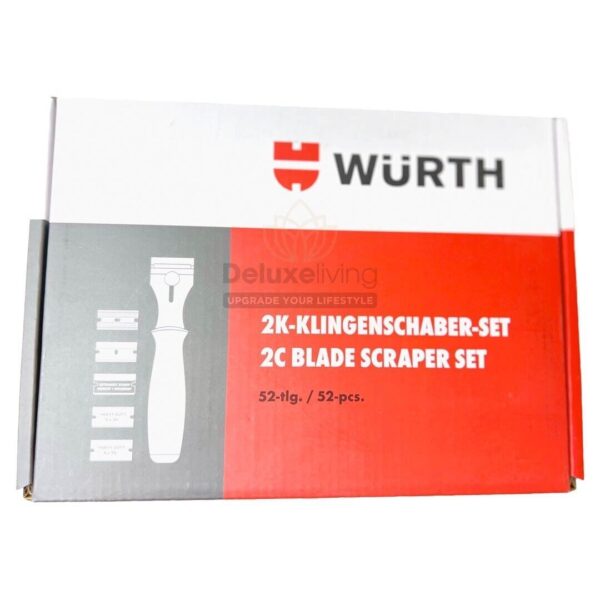 Würth 2K Klingenschaber Set 52tlg für Glas, Kleber & Kochfeld 0714663380 - Image 3