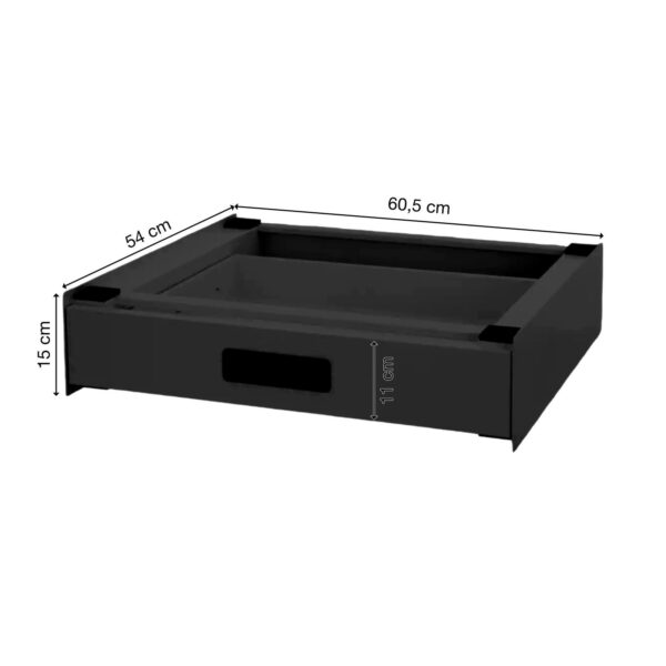 STADO® Ausziehbarer Zwischenbaurahmen für Waschmaschinenturm in Schwarz - Image 7