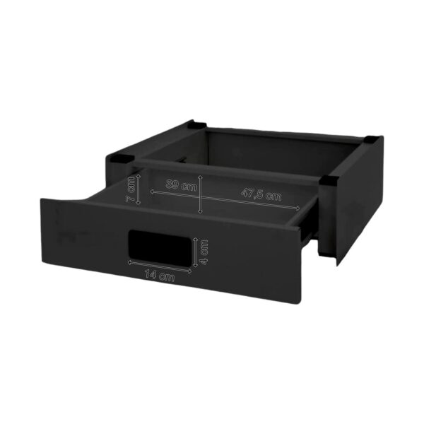 STADO® Ausziehbarer Zwischenbaurahmen für Waschmaschinenturm in Schwarz - Image 8
