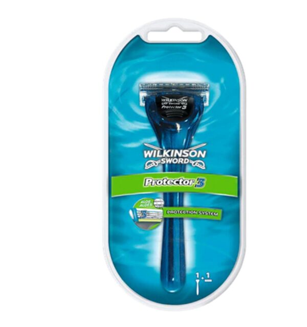 Wilkinson Sword Protector 3 Rasierer mit 9 und 17 Rasierklingen OVP - Image 1