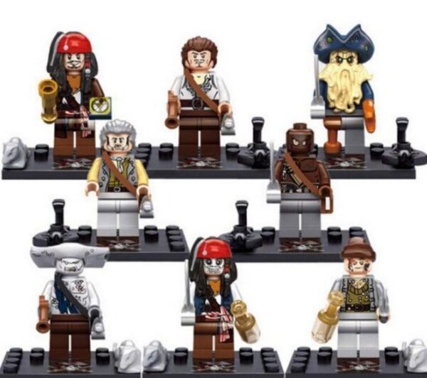 8-teiliges Set Piraten Minifiguren für Film-Serie - Bausteine zum Montieren - Image 1