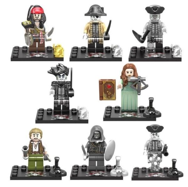 8-teiliges Set Piraten Minifiguren für Film-Serie - Bausteine zum Montieren - Image 2