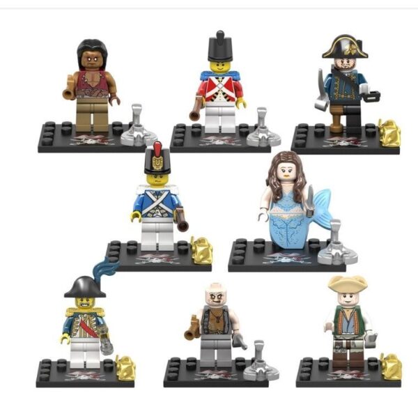 8-teiliges Set Piraten Minifiguren für Film-Serie - Bausteine zum Montieren - Image 3