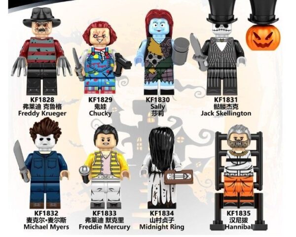 8 Modelle Helden-Baustein-Minifiguren für kreatives Spielen mit Kleinteilen - Image 1