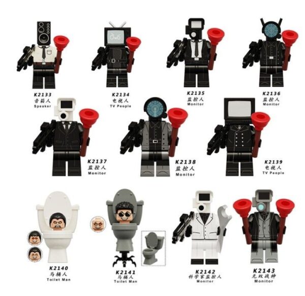 8 Modelle Helden-Baustein-Minifiguren für kreatives Spielen mit Kleinteilen - Image 3