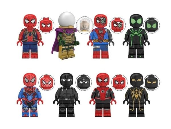 8 Modelle Helden-Baustein-Minifiguren für kreatives Spielen mit Kleinteilen - Image 6