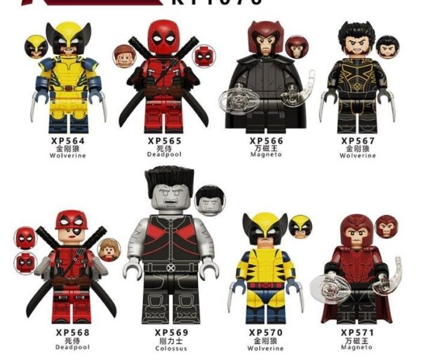 8 Modelle Helden-Baustein-Minifiguren für kreatives Spielen mit Kleinteilen - Image 8