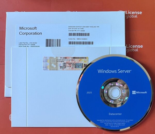 Windows Server Datacenter 2025 16 Core Box - Lizenz für Unternehmen
