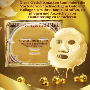 Goldene Collagen Gesichtsmaske - Anti-Aging & Feuchtigkeit gegen Augenringe