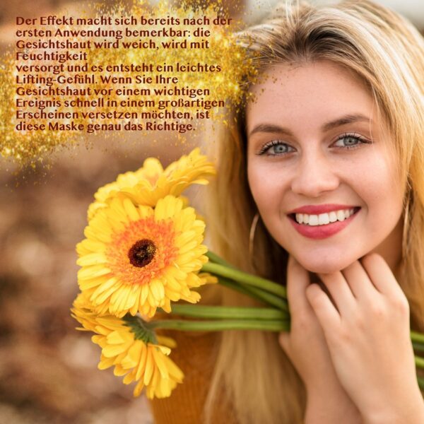 Goldene Collagen Gesichtsmaske - Anti-Aging & Feuchtigkeit gegen Augenringe - Image 5