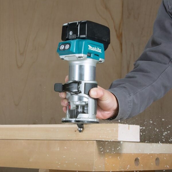 Makita 18V Akku Multifunktionsfräse DRT50ZJX2 für Nuten und Fräsen - Image 2