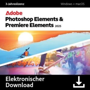 Adobe Photoshop & Premiere Elements 2025 für WIN/MAC - 1PC, 3 Jahre ESD