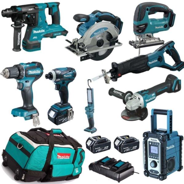 MAKITA DHR283 PT2J Akku SDS-Bohrhammer Kombi-Hammer Werkzeug-Set 264 Teile