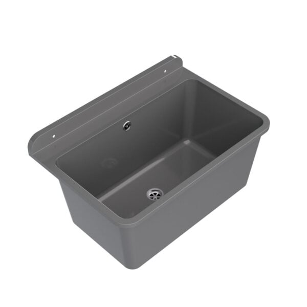 Grau Ausgussbecken 61x41x23cm für Garage und Waschraum - Spülbecken 10875 - Image 4