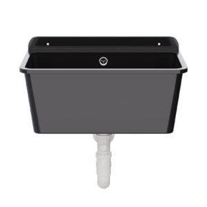 Schwarzes Ausgussbecken 61x41x23cm für Garage und Waschraum 10877