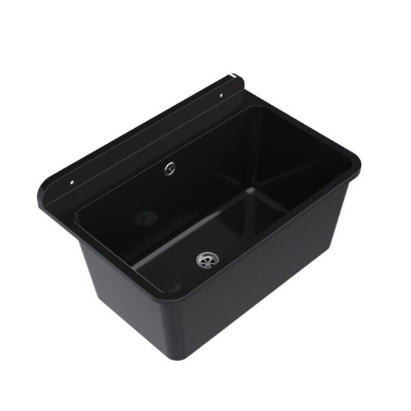Schwarzes Ausgussbecken 61x41x23cm für Garage und Waschraum 10877 - Image 4
