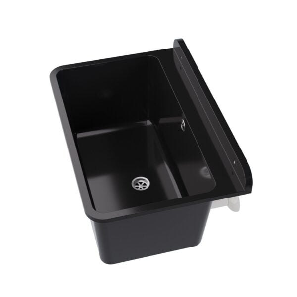 Schwarzes Ausgussbecken 61x41x23cm für Garage und Waschraum 10877 - Image 5
