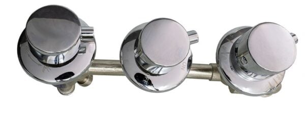 Thermostat-Armatur 3 Regler mit 4-fach Umschalter für Whirlpool & Wanne