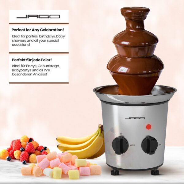 Jago® Schokoladenbrunnen 275W für Schokoladenfondue und Partys - Image 4