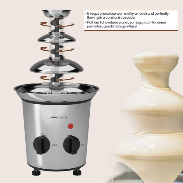 Jago® Schokoladenbrunnen 275W für Schokoladenfondue und Partys - Image 6