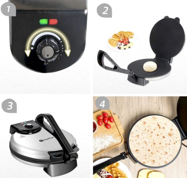 RT-012C Lavash Maker 2000W – Antihaft Fladenbrot & Crepes Gerät 38cm - Image 5