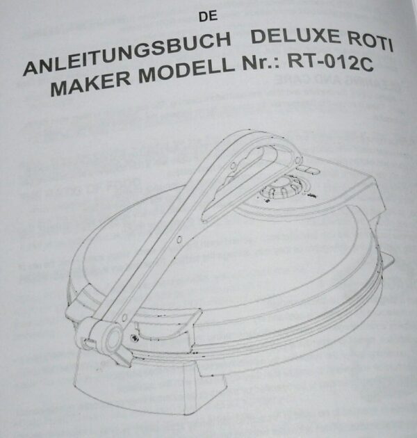 RT-012C Lavash Maker 2000W – Antihaft Fladenbrot & Crepes Gerät 38cm - Image 11
