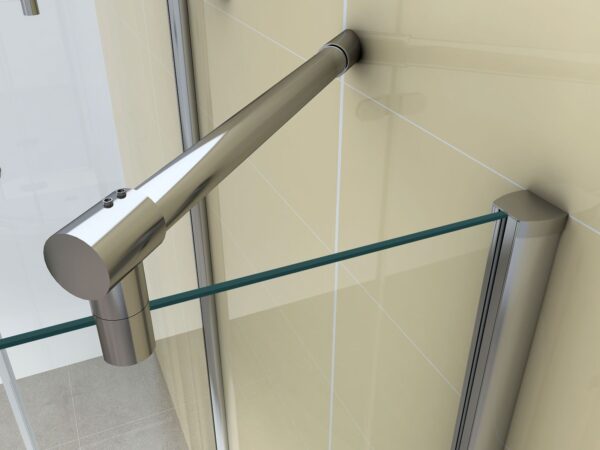 U-Form Duschkabine mit Pendeltür aus Glas - NANO Duschabtrennung - Image 2