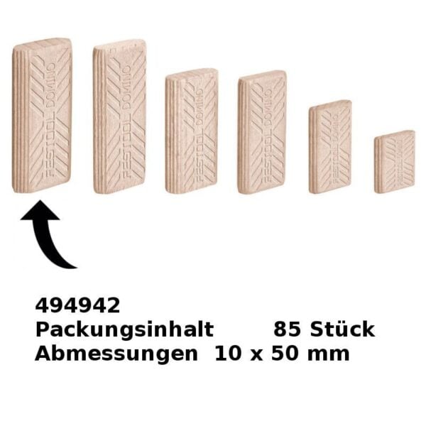 Festool DOMINO Buche Dübel 4x20mm für Dübelfräse 14x140mm - Image 3