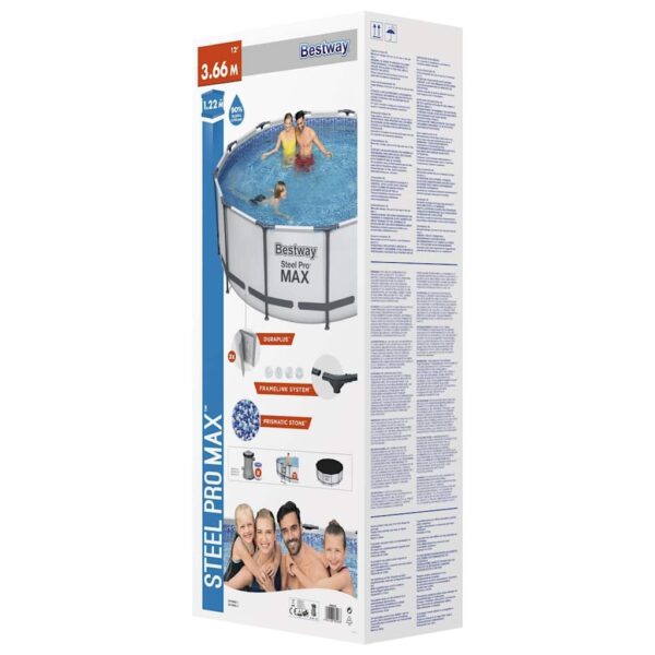 Bestway Steel Pro MAX Rundpool Set 366x122 cm - Robuster Schwimmspaß - Image 8