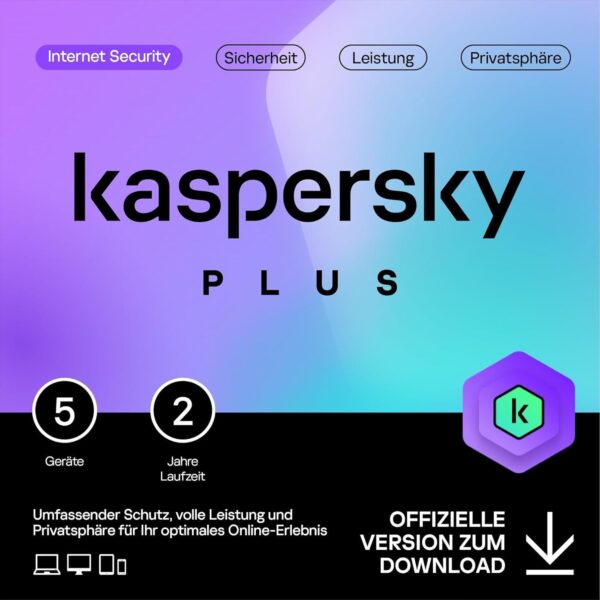 Kaspersky PLUS Internet Security 2 Jahre für 5 PCs - Vollversion