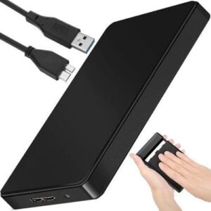 Externes 2,5 Zoll Festplattengehäuse USB 2.0 für SSD HDD Schwarz Retoo
