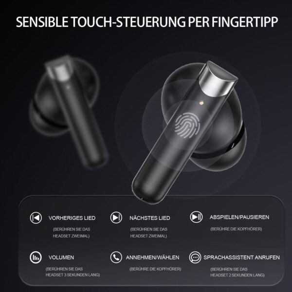 Kabellose Bluetooth 5.4 In-Ear-Kopfhörer - Hochwertiger Sound - Image 8