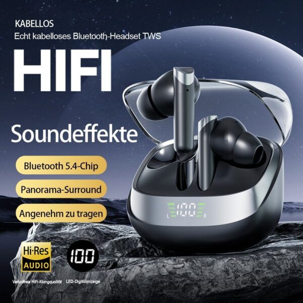 Kabellose Bluetooth 5.4 In-Ear-Kopfhörer - Hochwertiger Sound - Image 1