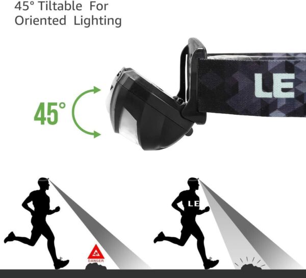 Wiederaufladbare LED Stirnlampe 1300 Lux mit Rotlicht & 5 Modi - Image 5