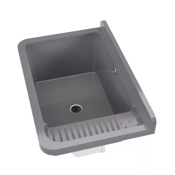 QLS Kunststoff Ausgussbecken 50x34 cm mit Siphon für Garage und Werkstatt - Image 5
