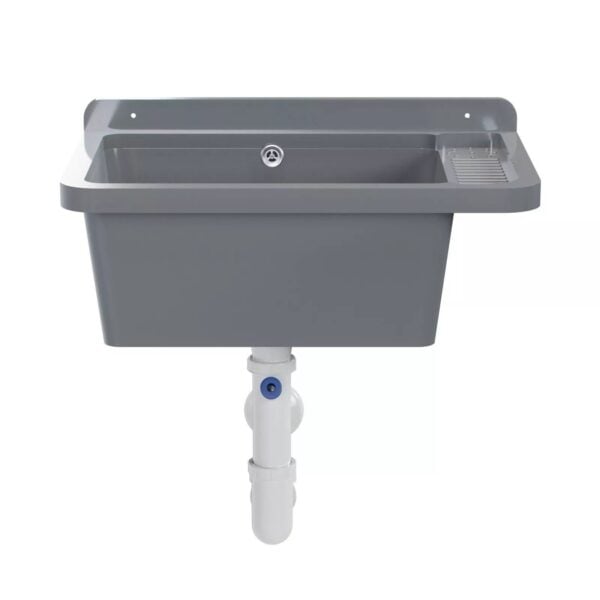 QLS Kunststoff Ausgussbecken 50x34 cm mit Siphon für Garage und Werkstatt - Image 6