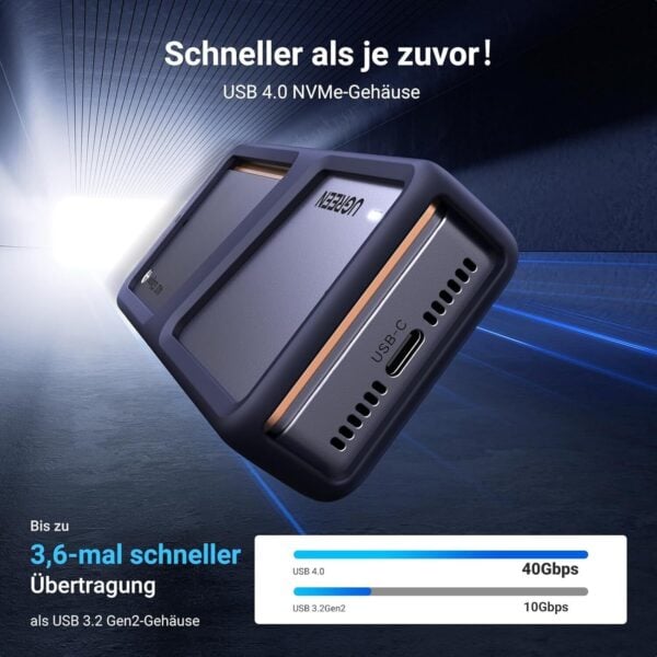 UGREEN USB4 NVMe M.2 SSD Gehäuse 40 Gbps mit Kühlleistung - Image 1