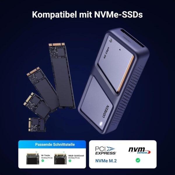 UGREEN USB4 NVMe M.2 SSD Gehäuse 40 Gbps mit Kühlleistung - Image 4