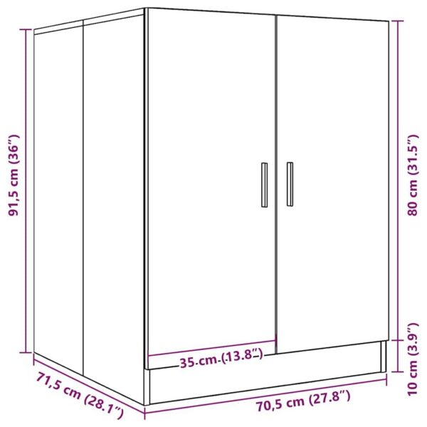vidaXL Waschmaschinenschrank Artisan Eiche 70,5x71,5x91,5 cm günstig kaufen - Image 9