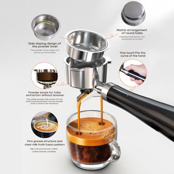 HiBREW H10B Espressomaschine 20Bar halbautomatisch mit Temperaturregelung - Image 4